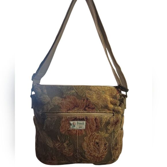 Fossil Brown and Tan Messenger Bag with Adjustable Strap - Picture 1 of 15